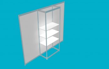 Стеллаж трехуровневый